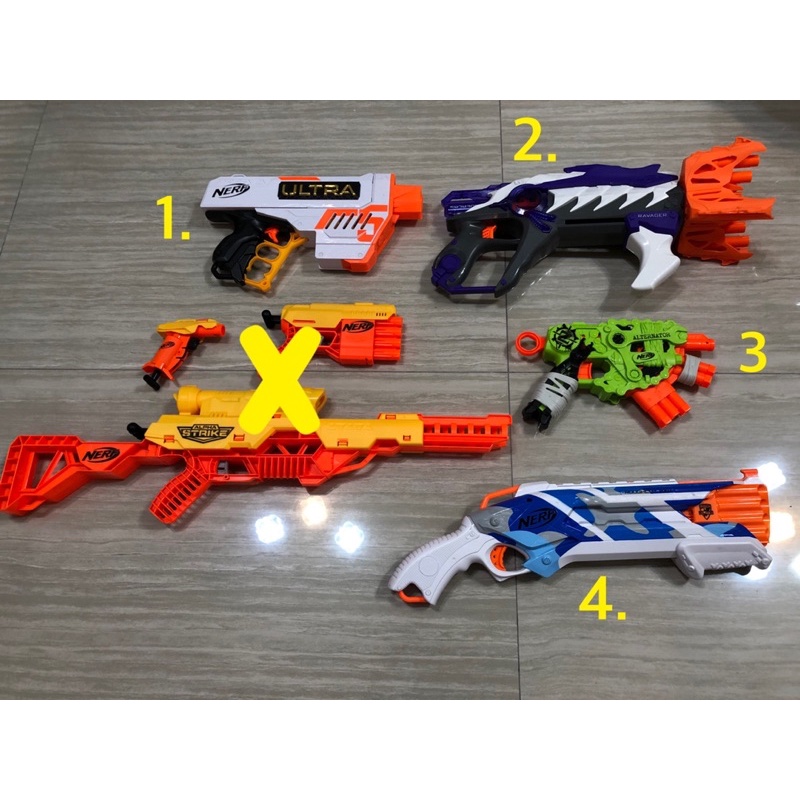 全部橙機二手極新NERF Ultra 5、外星人破壞者、殭屍6砲、迷彩八管