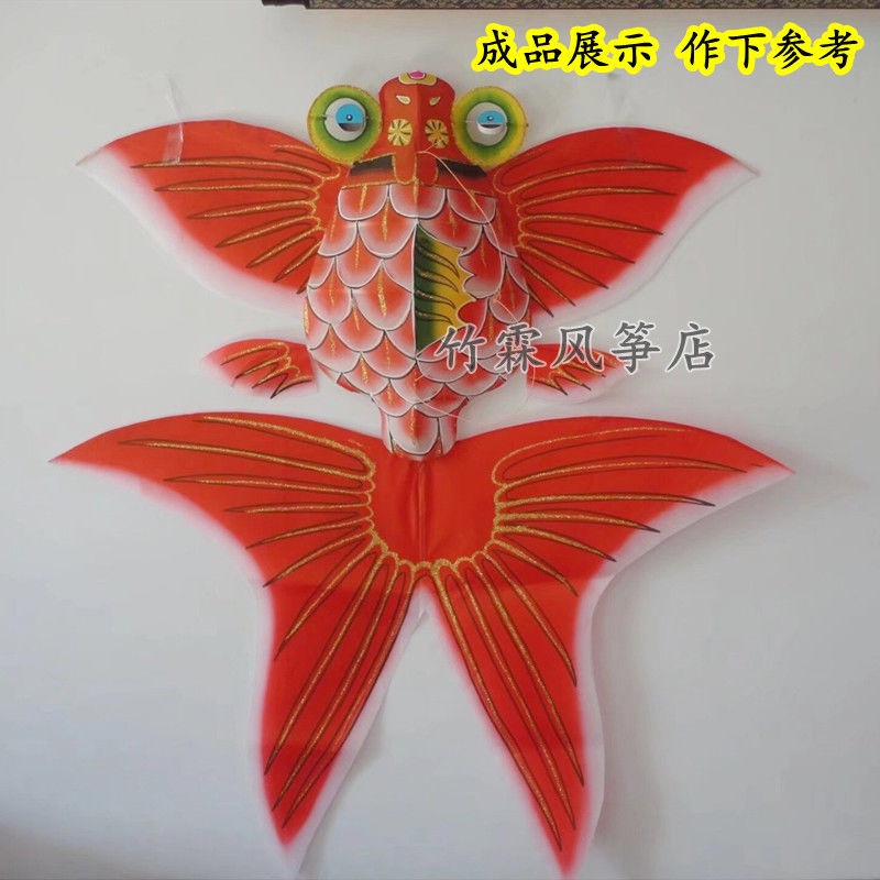 「新款 現」#傳統手工竹骨架空白立體金魚風箏diy繪畫課堂作業活動有趣濰坊 | 蝦皮購物