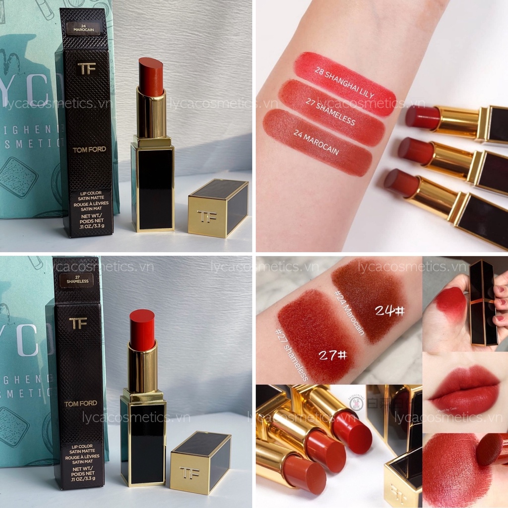 💚 [LYCA] 現貨 TF Tom Ford Lip Color Satin Matte 24/27 小黑管 唇膏 | 蝦皮購物