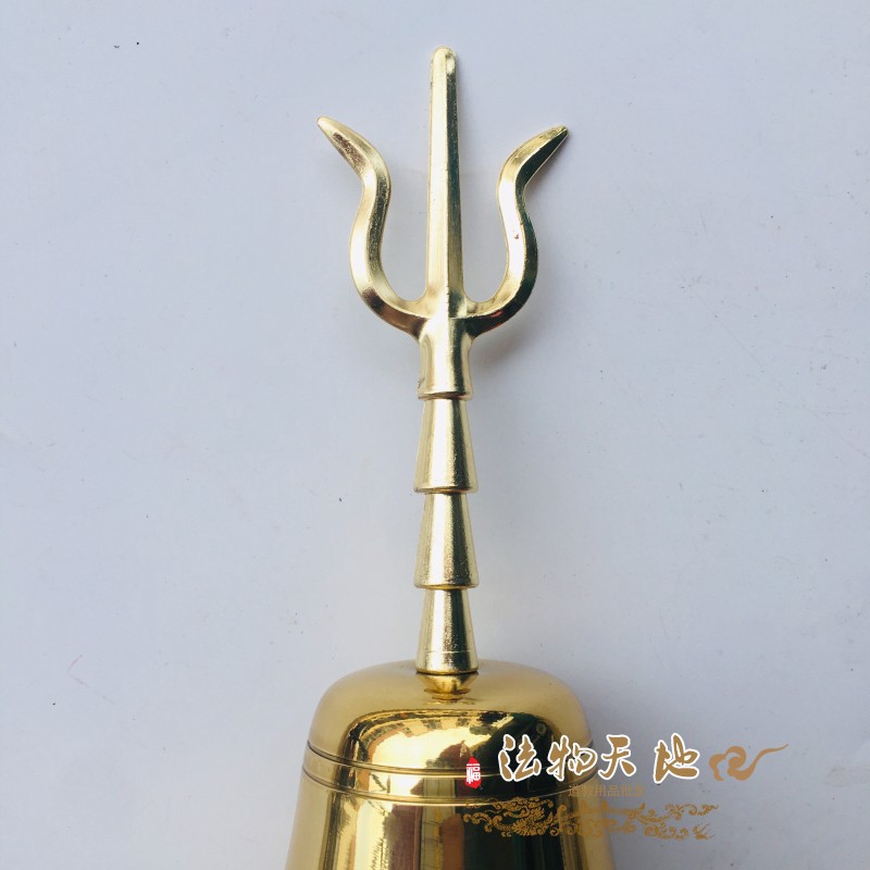 佛教法器純銅三清鈴道教風水用品道教三清鈴三叉鈴道士銅鈴道鈴純銅鈴鐺