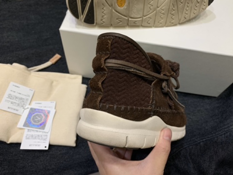 Visvim UTE Moc Trainer-folk US8 美製V大底手工麂皮休閒鞋懶人