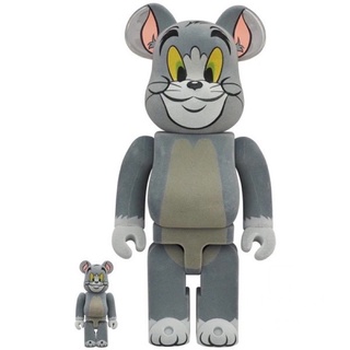 現貨Be@rbrick Jerry Jerry湯姆貓與傑利鼠植絨400％ 100% Bearbrick