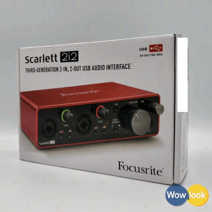 全新Focusrite Scarlett 2i2 (3rd Gen) 3代錄音介面【Wowlook】2112
