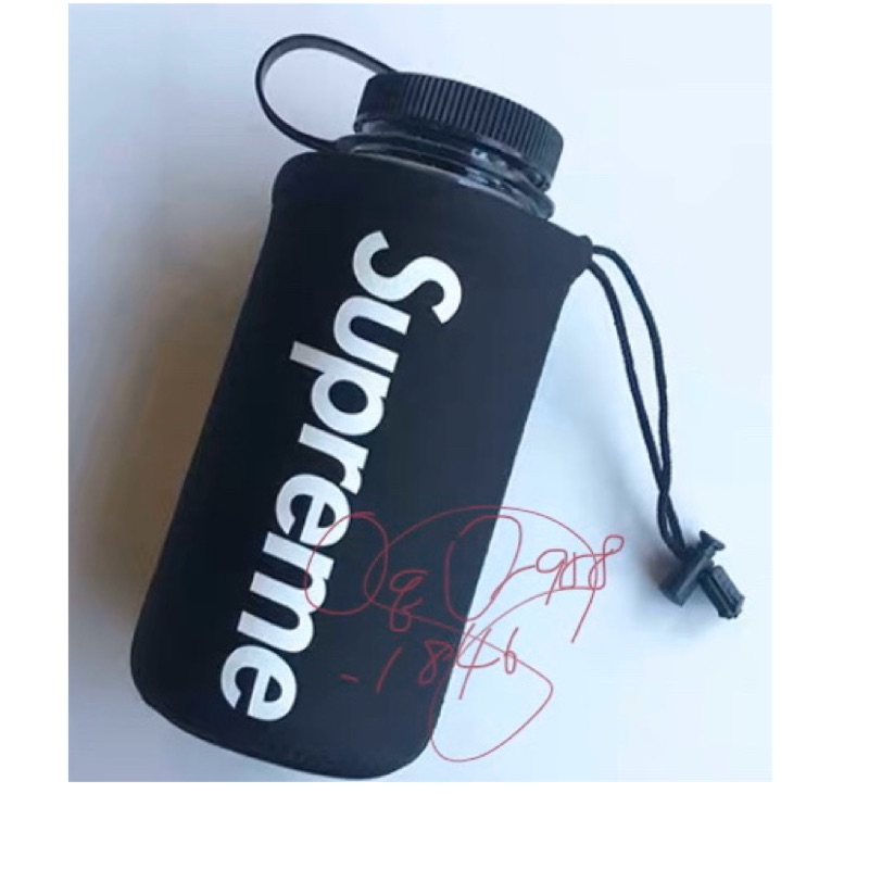 降價出清」 Supreme 20SS Nalgene 32oz Bottle 聯名透明水杯黑色套水壺