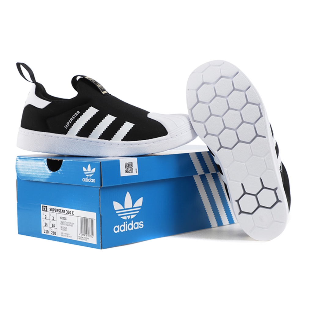 Adidas kids' superstar outlet faux-leather sneakers