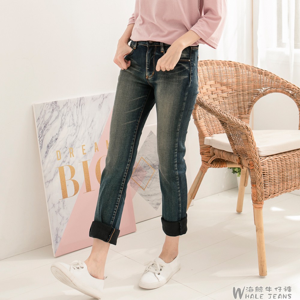 WHALE JEANS 高挑比例中低腰直筒牛仔褲-231002 | 蝦皮購物