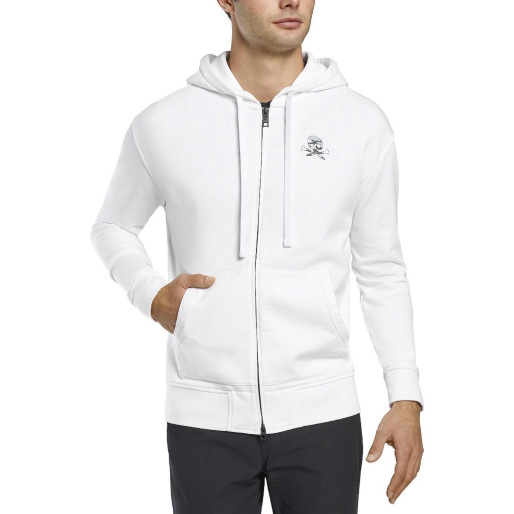 【iNTERWEAVE 誼德威】G/FORE SKULL & T'S FULL ZIP HOODIE 連帽外套 (白) | 蝦皮購物