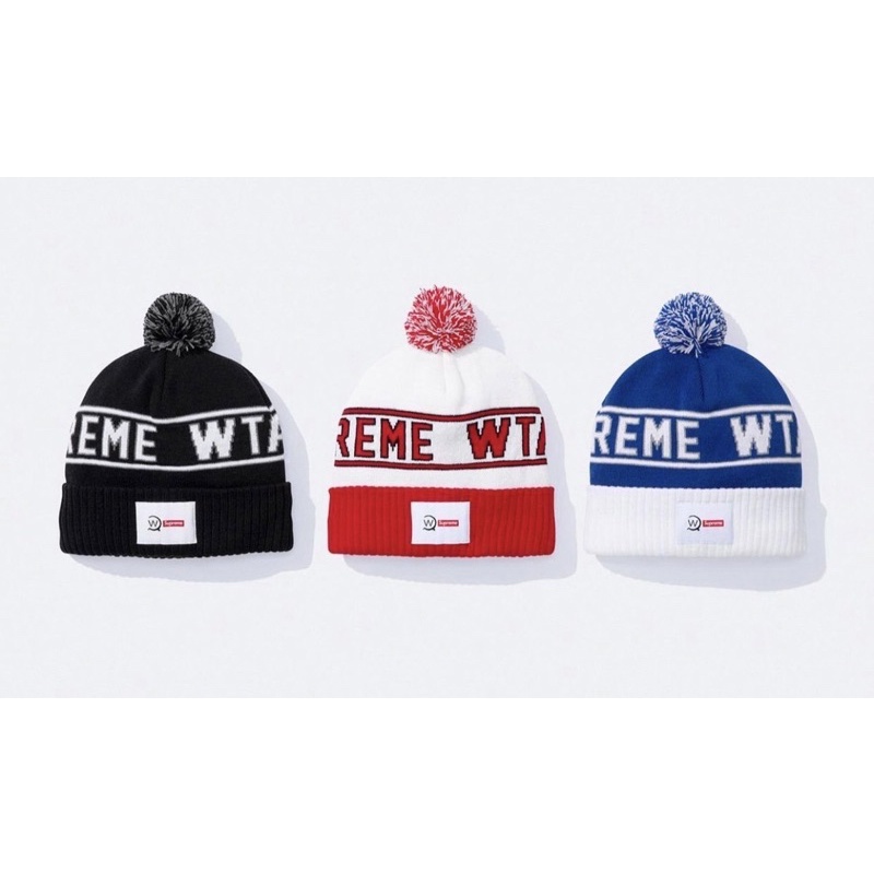 OGC}Supreme Wtaps Beanie 三色限量聯名毛帽FW21BN35 | 蝦皮購物