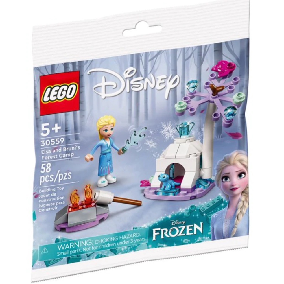 {全新} LEGO 樂高 30559 艾莎和布鲁尼森林野营 火精靈 蠑螈 冰雪奇緣 ELSA 30553 迪士尼公主 | 蝦皮購物