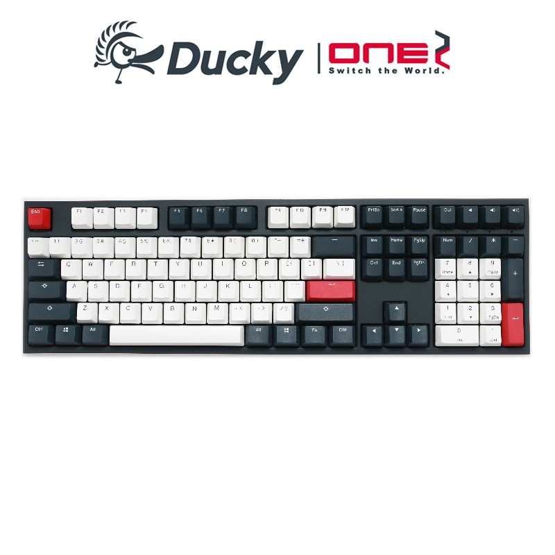 Ducky ONE2 Tuxedo燕尾服機械式鍵盤108鍵正印PBT 英/中文紅軸茶軸青軸