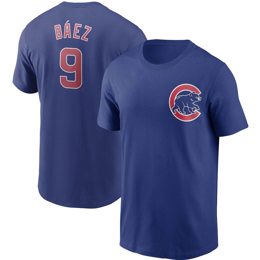 Mlb Chicago 小熊速乾T 卹【 S-3XL 】 Baez No.9 Bryant No.17 適合