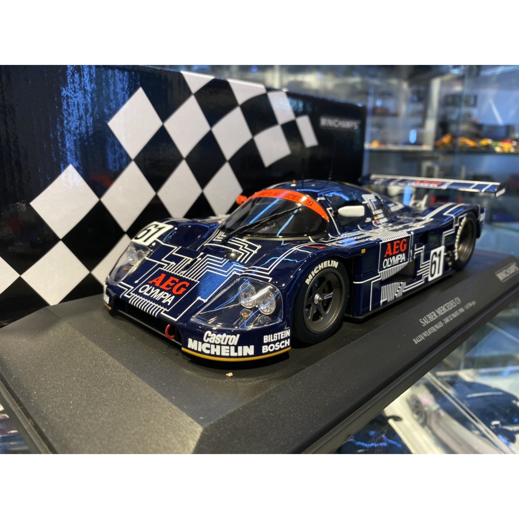 吉華科技＠ 1/18 MINICHAMPS SAUBER MERCEDES C9 #61 24H LEMANS 1988 | 蝦皮購物