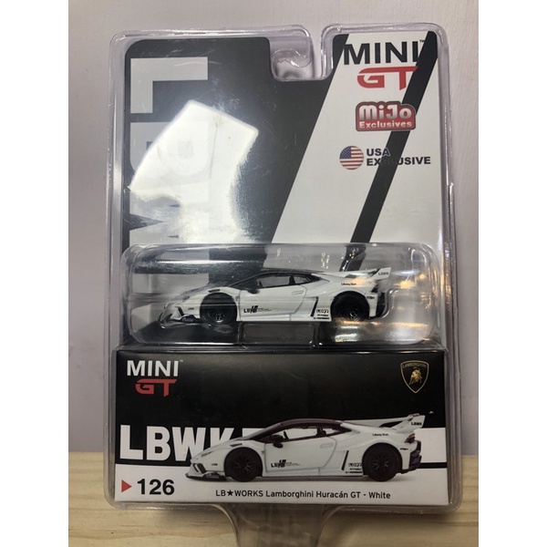 稀有現貨mini gt LB WORKS Lamborghini Huracan GT-White #126 美版吊