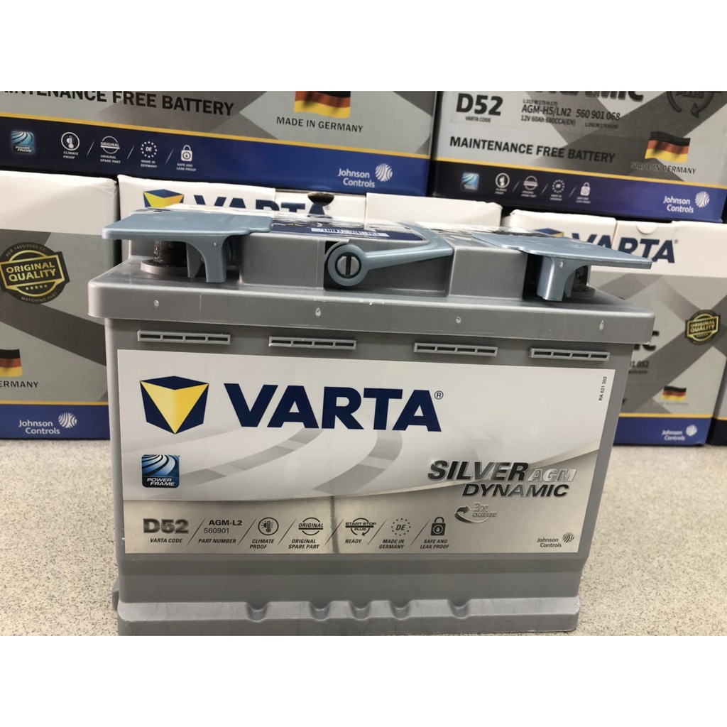 60Ah D52 Varta Silver Dynamic AGM | Made in Germany