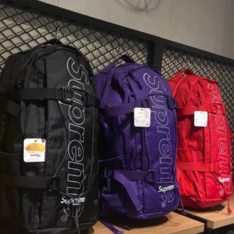 Supreme 45th backpack 黑紅紫現貨現發| 蝦皮購物