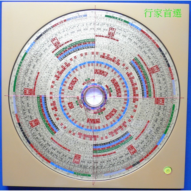 ☆修圓☆行家首選【台灣日星堂羅盤/羅庚/羅經】專賣~金色羅盤(波麗盤面)電木1尺綜合盤38層~台灣製 | 蝦皮購物