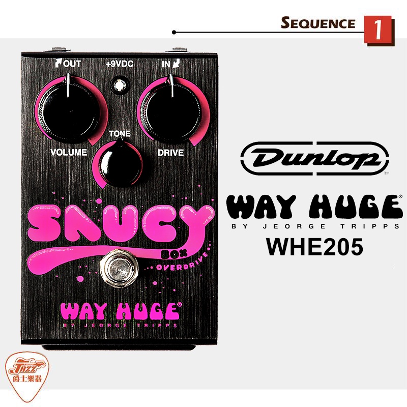 爵士樂器】公司貨Dunlop Way Huge WHE205 Saucy Box Overdrive 破音