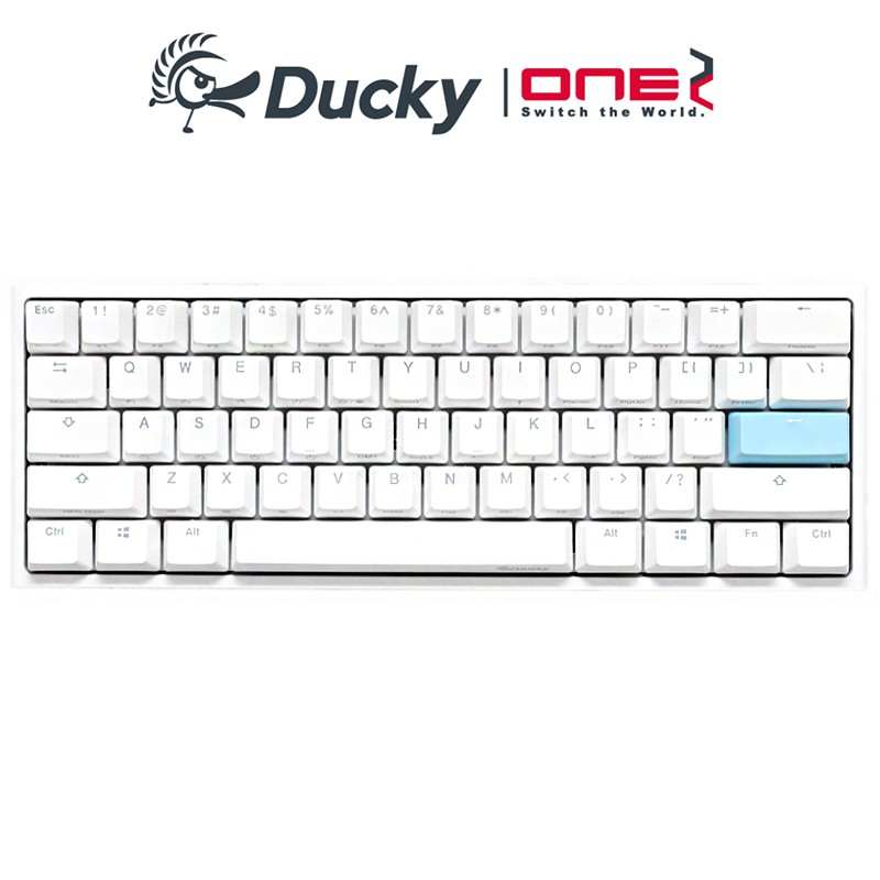 Ducky 創傑ONE2 Mini RGB機械式鍵盤-白色60% 新增空白鍵下方2顆LED 讓