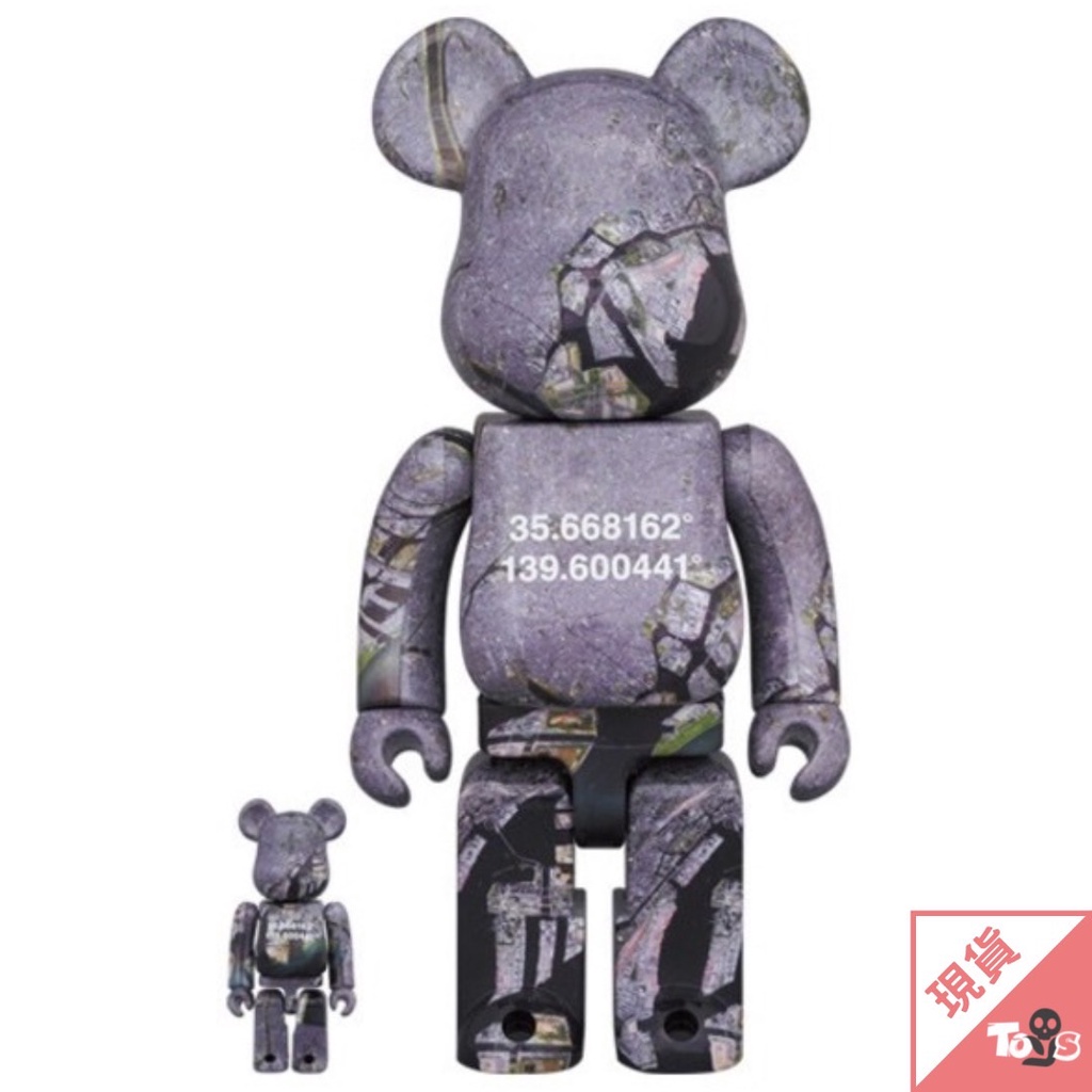 BE@RBRICK 庫柏力克熊bearbrick東京俯視圖100%+400% | 蝦皮購物