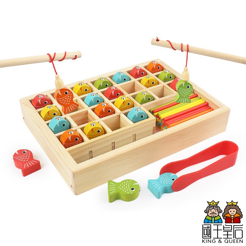 兒童磁性釣魚玩具 釣魚學習木製盒 / 多功能學數數遊戲 早教學習教具 益智玩具 木質玩具 數學玩具/國王皇后婦幼商城玩具 | 蝦皮購物