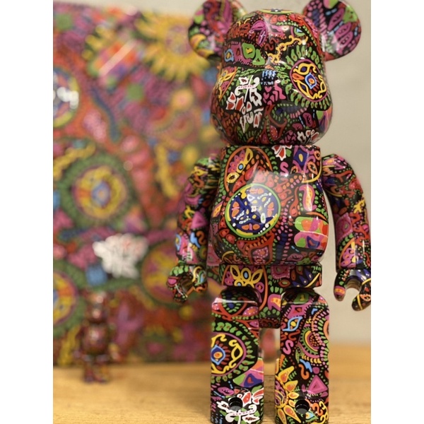 BE@RBRICK 400%+100% Psychedelic Paisley （X-Japan Hide）