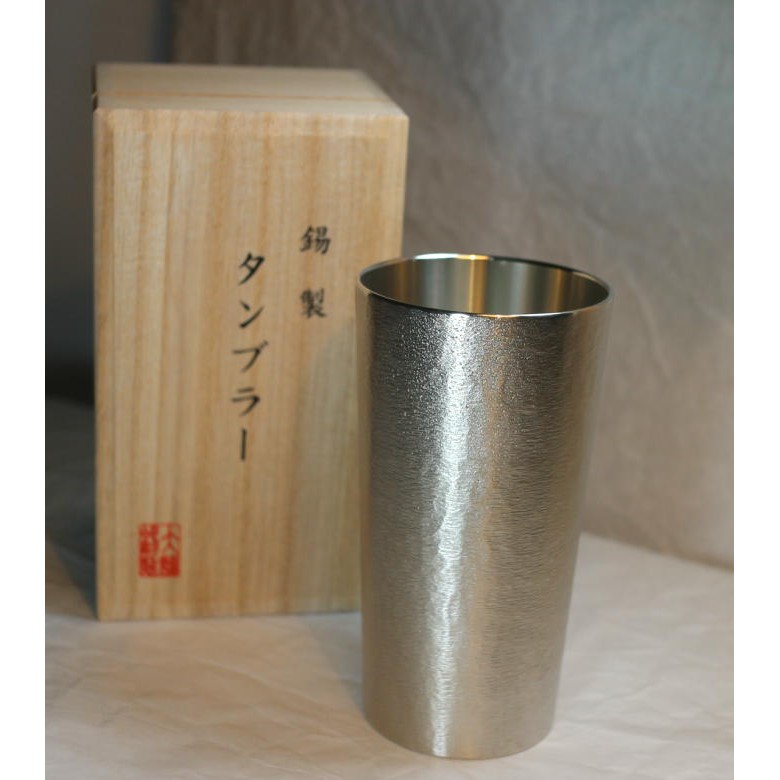 OSAKA SUZUKI~tlo~日本製造~大阪錫器~24-7-1~錫杯~350ml~純錫杯~錫製品
