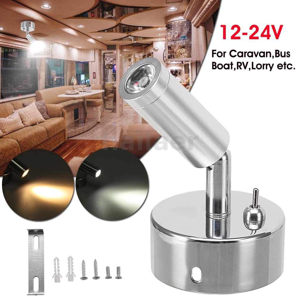 12v 1W 室內 LED 閱讀點燈床頭壁燈, 用於大篷車露營車配件 | 蝦皮購物