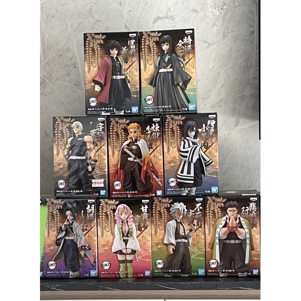 現貨！全新未拆 BANPRESTO 鬼滅之刃 九柱 （水柱、霞柱、音柱、炎柱、蛇柱、蟲柱、戀柱、風柱、岩柱 ）原版景品 | 蝦皮購物