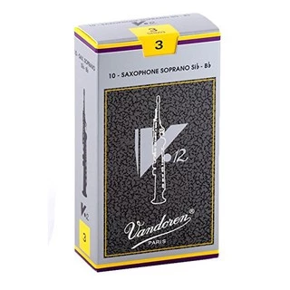 【現代樂器】法國 Vandoren V12 銀盒 Soprano Sax 高音薩克斯風 3號 竹片 10片裝