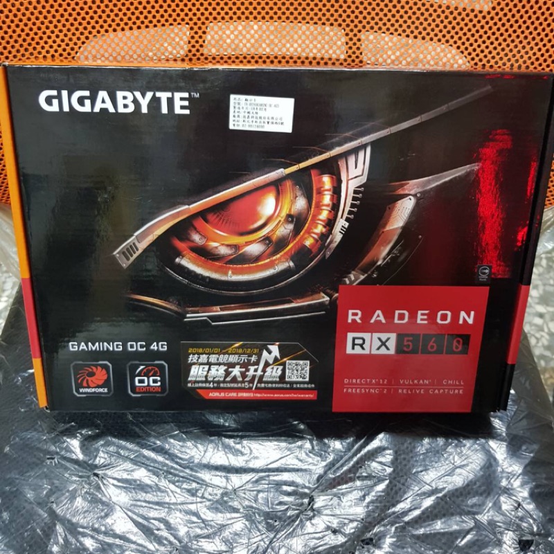 技嘉GV-RX560 GAMING OC 4G顯示卡 | 蝦皮購物