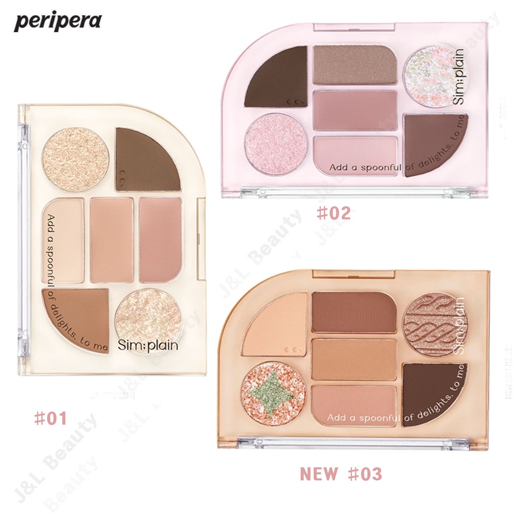 (peripera)新 Sim;plain Eye Palette eyeshadow+Pouch眼影/3顏色/韓國 | 蝦皮購物