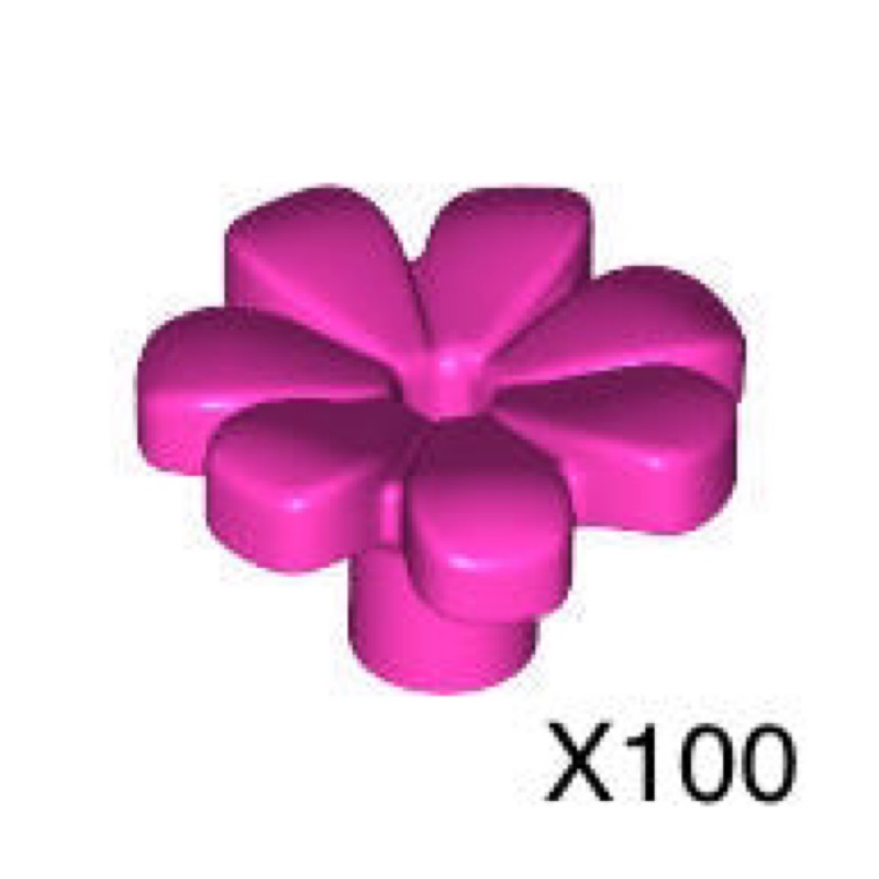 LEGO 100顆Dark Pink Flower 32606 樂高深粉紅色小花樹屋櫻花瓣櫻花