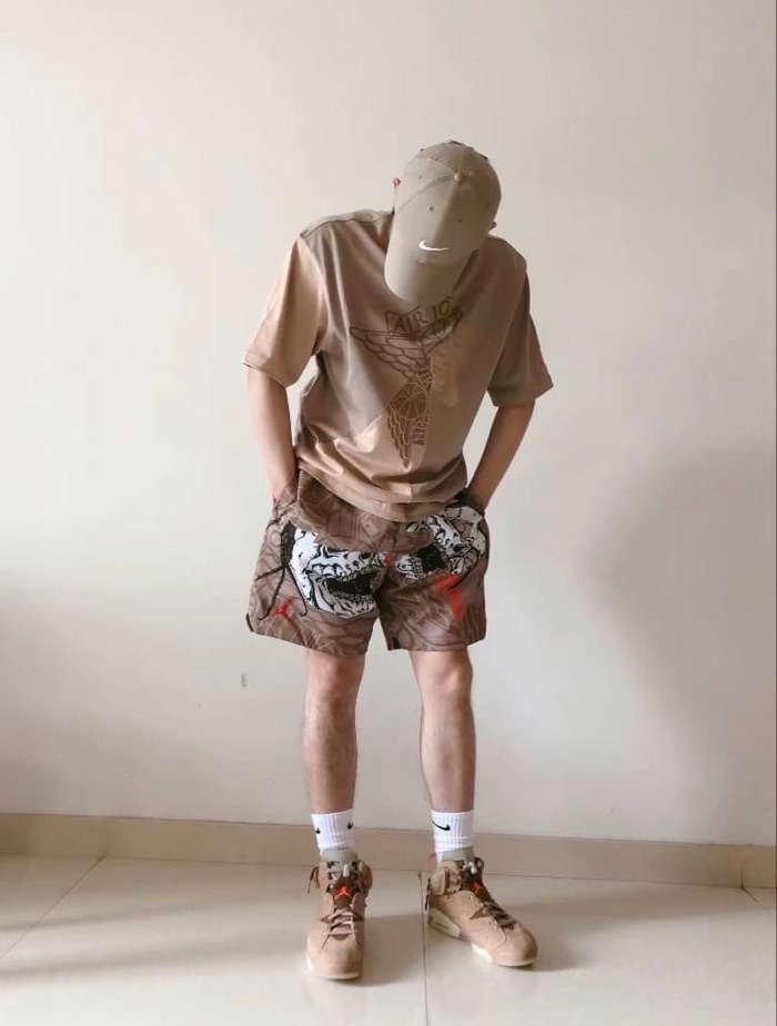 Travis Scott Cactus Jack x Jordan Pool Short | 蝦皮購物