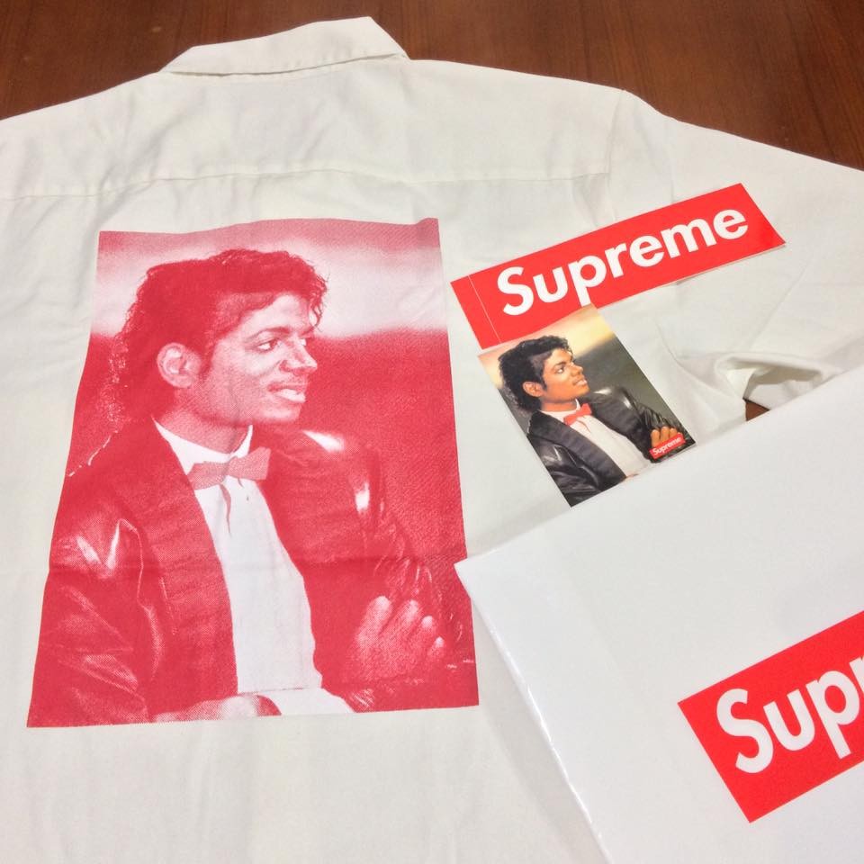 Supreme SS17 Michael Jackson S/S Work Shirt 白襯衫重磅聯名L號