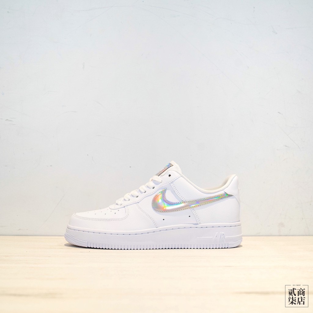 貳柒商店) NIKE AIR FORCE 1 07 Ess AF1 女款白色雷射標休閒鞋CJ1646