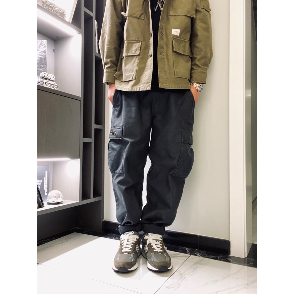 20SS WTAPS JUNGLE STOCK 01 TROUSERS COTTON SATIN 軍裝長褲工作褲黑