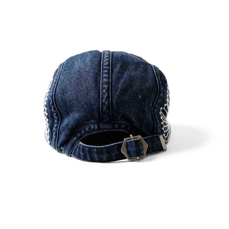 KAPITAL 10ozIDG×IDGデニムキャンプCAP（風呂敷刺繍）— 帽子鴨舌帽 