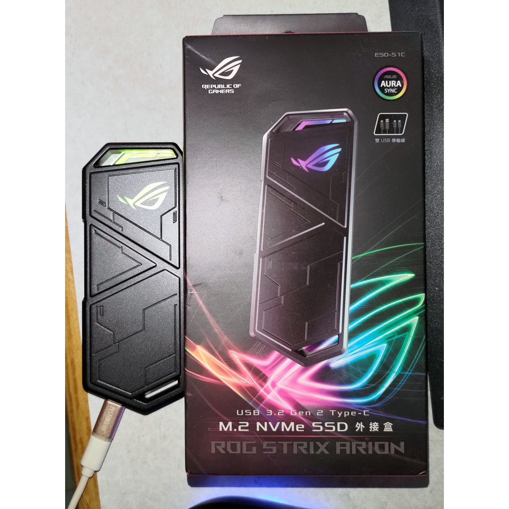 Asus 華碩 Rog Strix Arion M2 Nvme Ssd 外接盒 Esd S1c 二手 免運 折價 蝦皮購物 5246