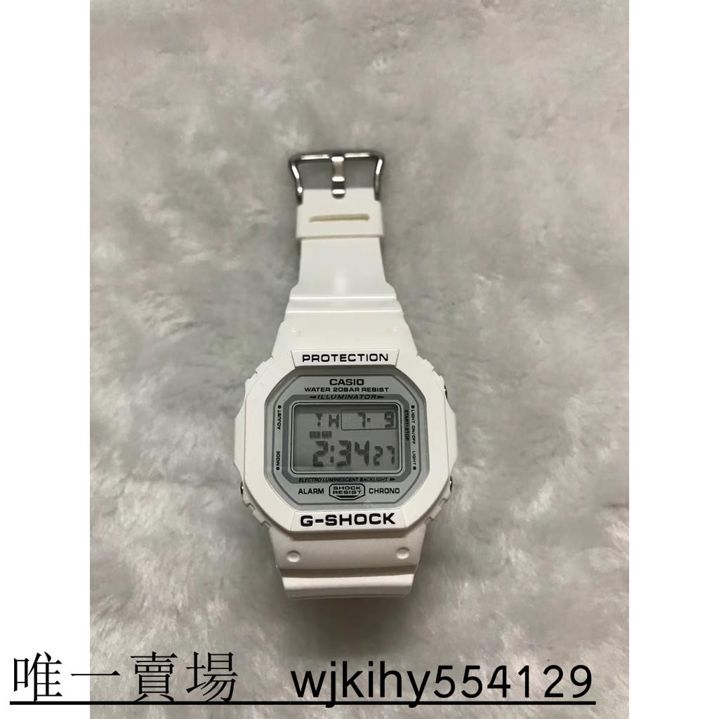 CASIO 卡西歐手錶 G-SHOCK dw-5600 全白 方塊手錶 運動潛水錶 情侶手錶 禮物 附保卡&