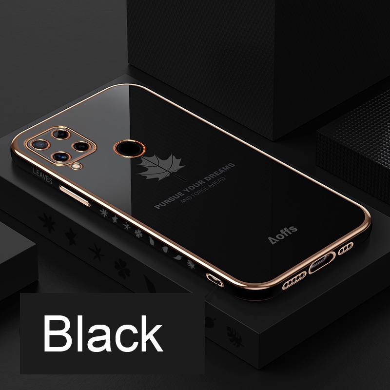 Poco C31 C3 Pocophone 外殼楓葉圖案電鍍矽膠後蓋超薄軟殼 | 蝦皮購物