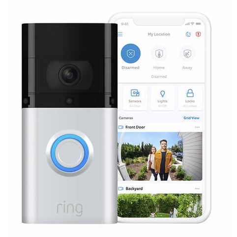 智慧門鈴 Ring Video Doorbell 3 Plus 可視訊 額外附贈一顆電池 | 蝦皮購物