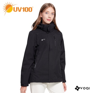 【UV100】 防曬 兩件式三合一防水保暖衝鋒衣-女(AB21540) VOAI