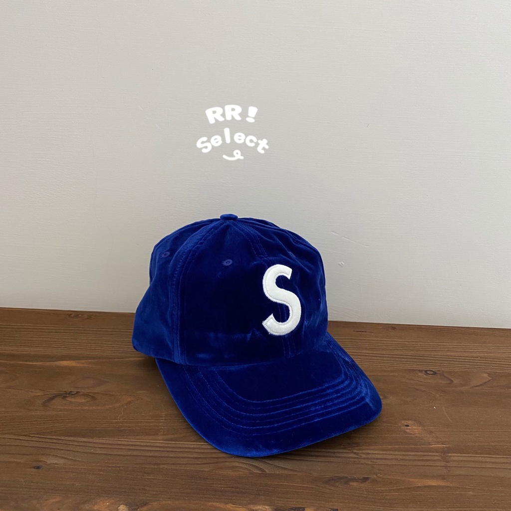 [RRselect] Supreme Velvet S Logo 6-Panel Royal