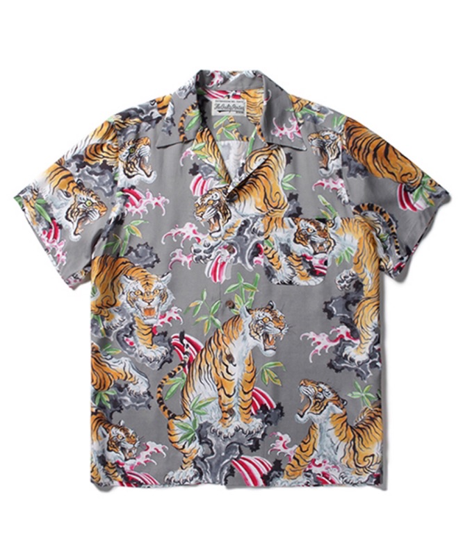 天国東京WACKO MARIA x TIM LEHI / S/S HAWAIIAN SHIRT 浪竹翻虎現貨在