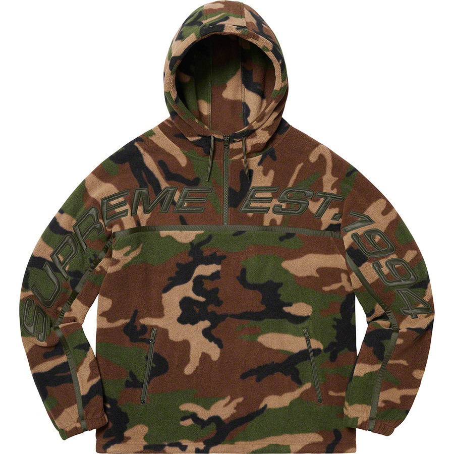 Zoopreme-現貨』Supreme Polartec Half Zip Hooded Sweatshirt 迷彩L