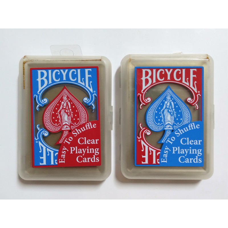 【uspcc撲克】uspcc Bicycle Clear Playing Cards 透明塑膠牌 紅色藍色 蝦皮購物 2874