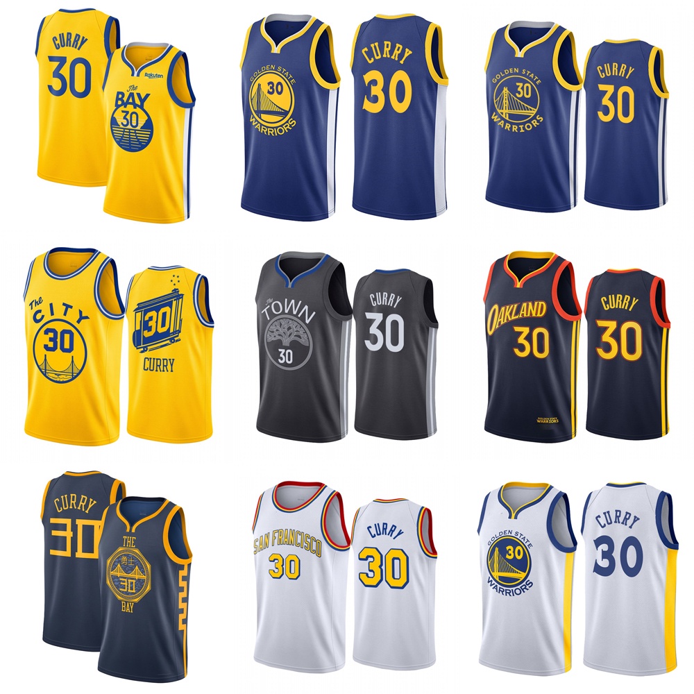 金州勇士球衣刺繡版#30 Stephen Curry 新款籃球服籃球衣男歐碼球服單上衣| 蝦皮購物
