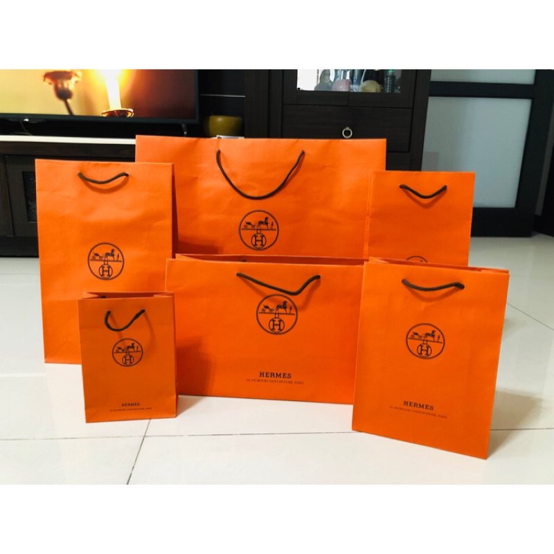 二手 Hermes 愛馬仕 Hermès 大 中 小 提袋 紙袋 禮物袋 購物袋