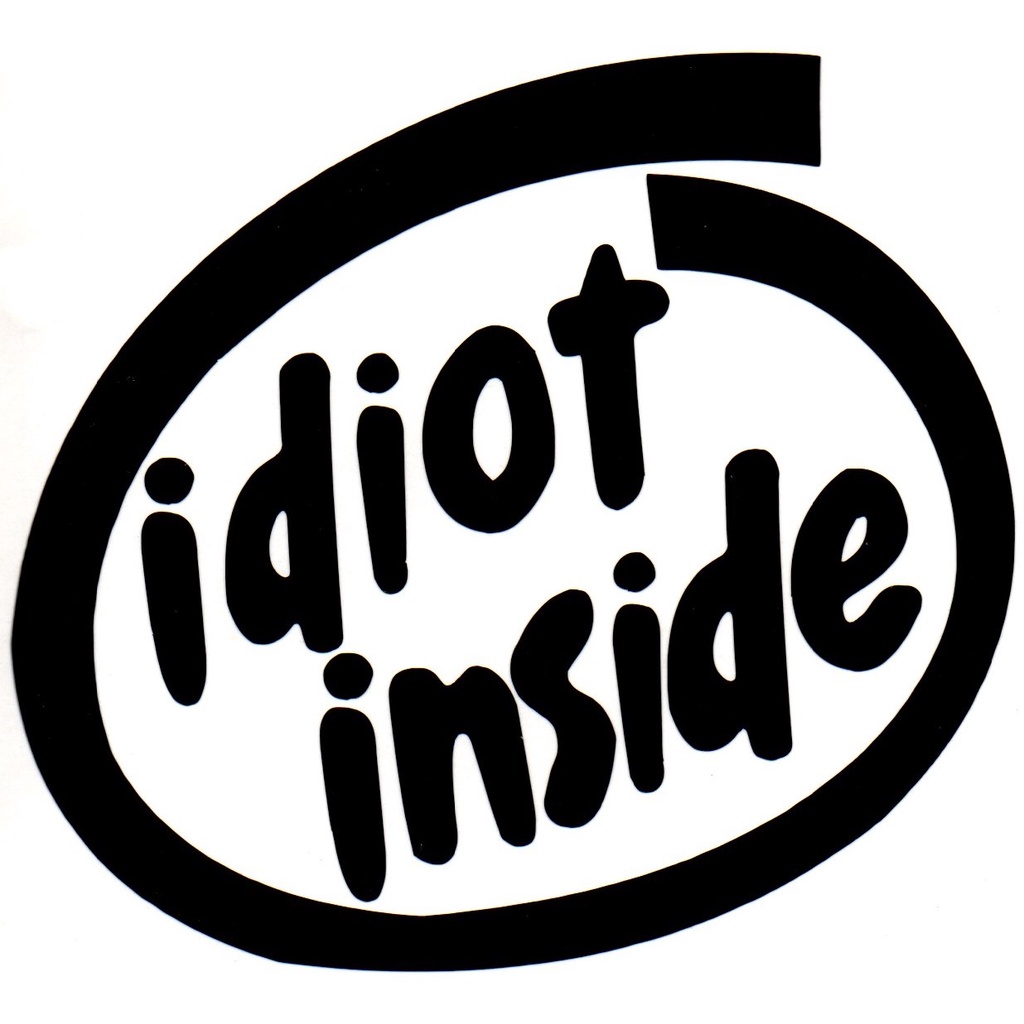 【Pit Line Design】翻玩idiot inside 割字貼紙兩入│ 車貼 安全帽 機車 汽車 周邊 | 蝦皮購物
