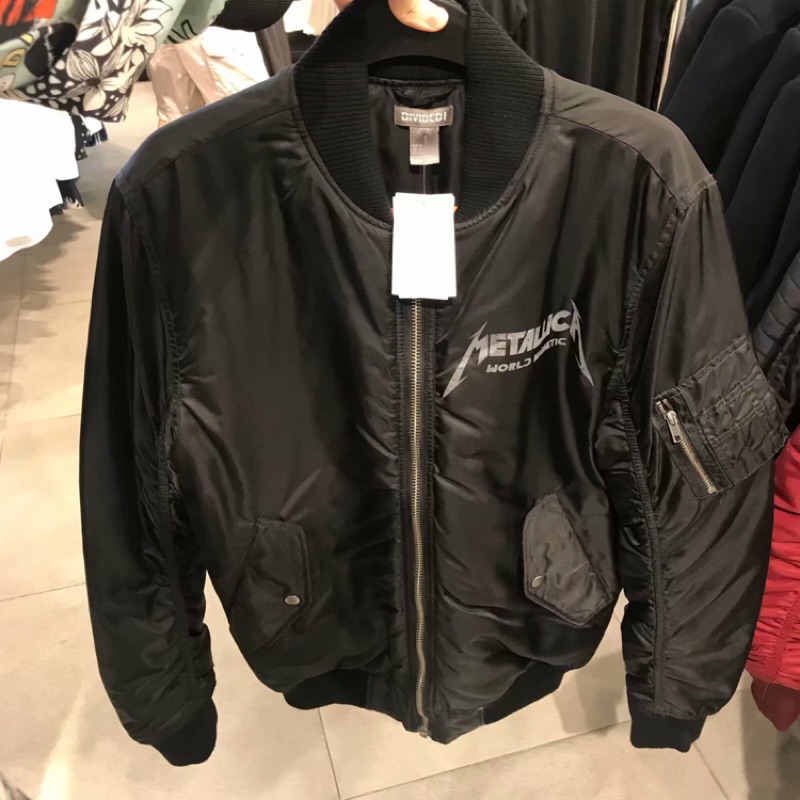 大清帝國］國外H&M代購Metallica MA1 飛行外套| 蝦皮購物